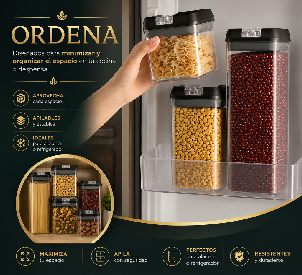 EliteFresh™ Set de Contenedores Herméticos para una Cocina Más Organizada + Envío Gratis