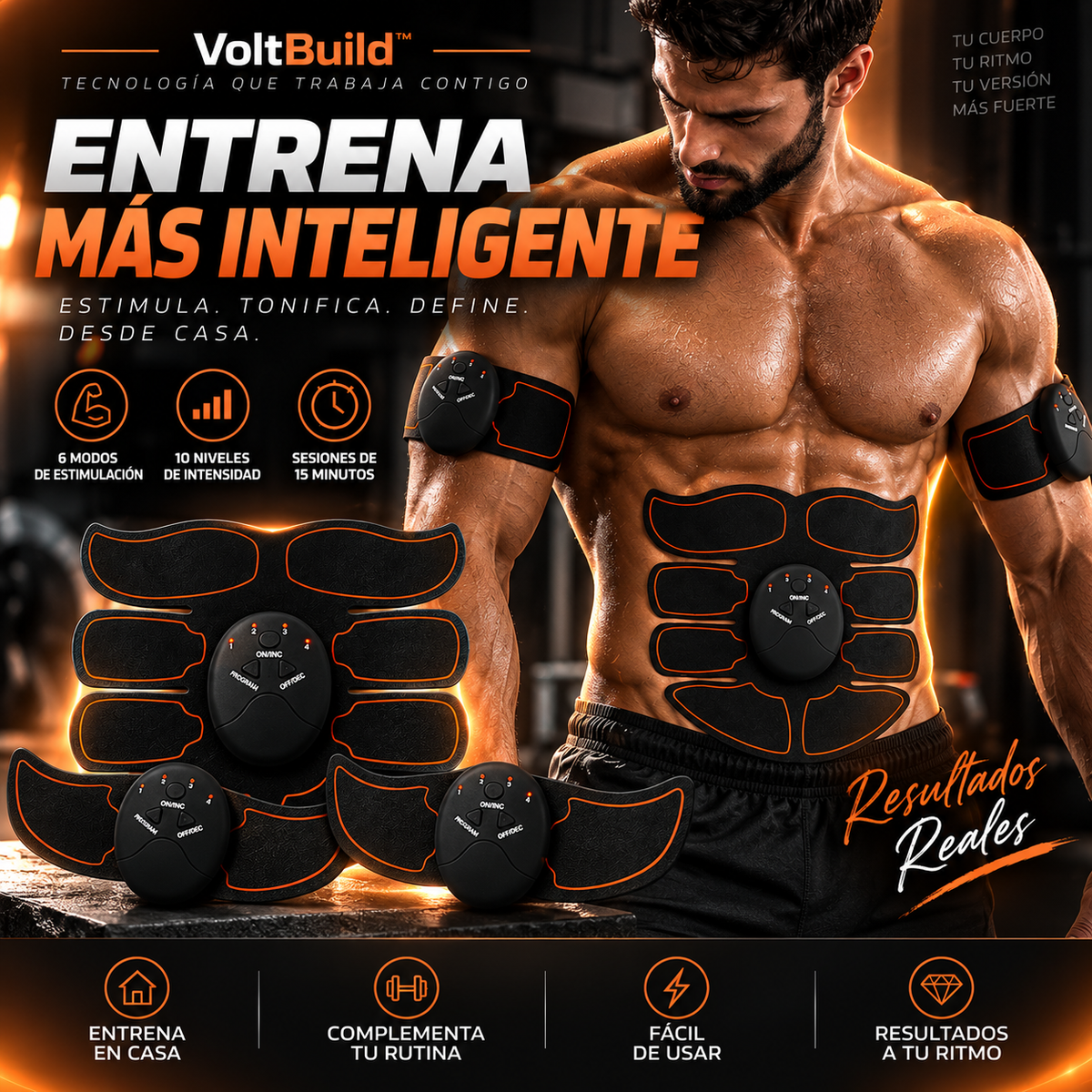 VoltBuild™ | Tonificador Electrónico | Esculpe y define tu figura