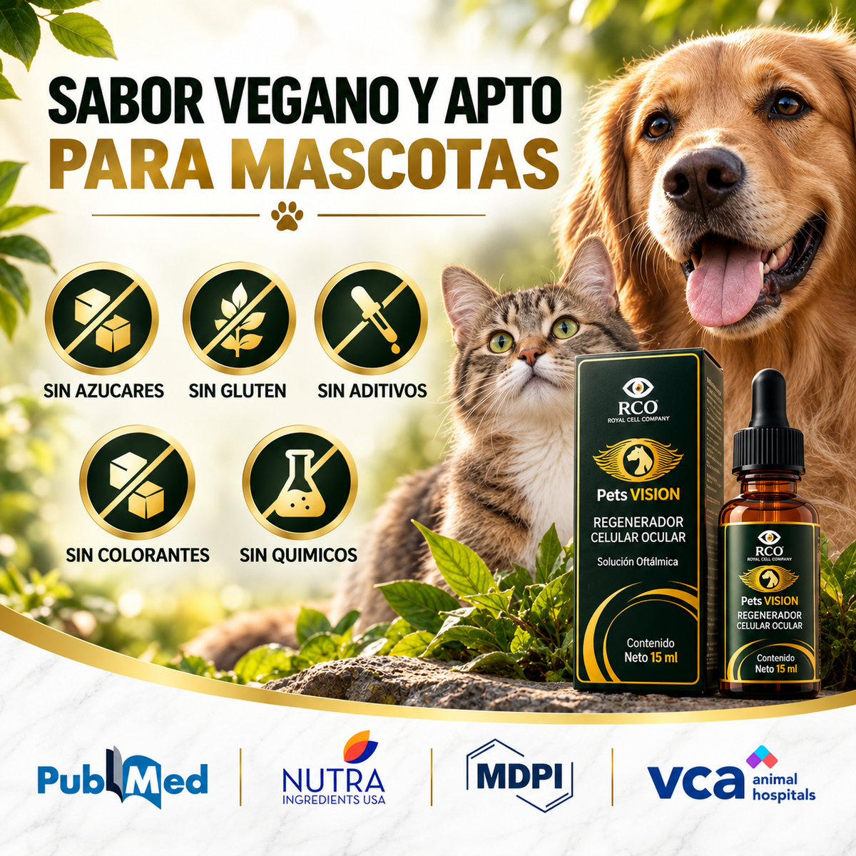 Pets Vision™ | Gotas Orales para una Visión Clara y Saludable