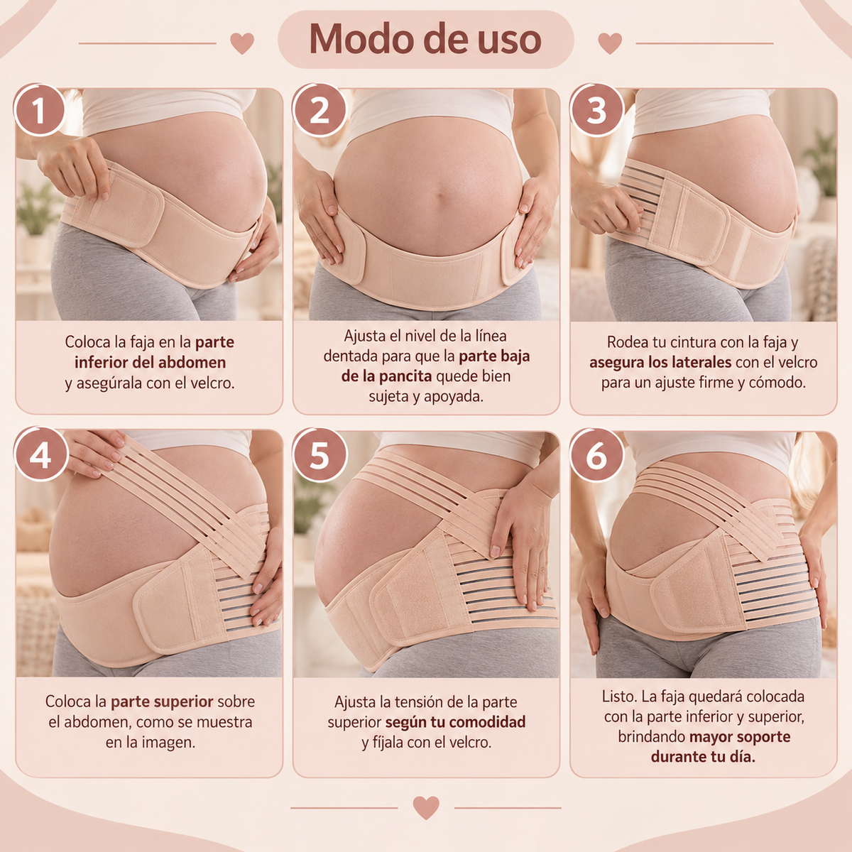 Amora™ | Faja de Soporte para Embarazo | Alivia la Presión y el Peso en tu Espalda
