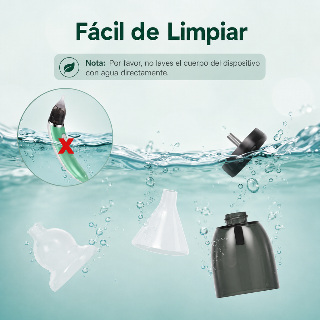 Nubi™ | Aspirador Nasal para Bebé | Respiración Libre y Tranquila