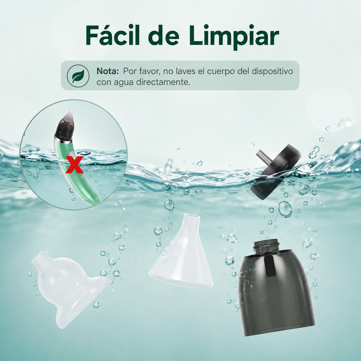 Nubi™ | Aspirador Nasal para Bebé | Respiración Libre y Tranquila