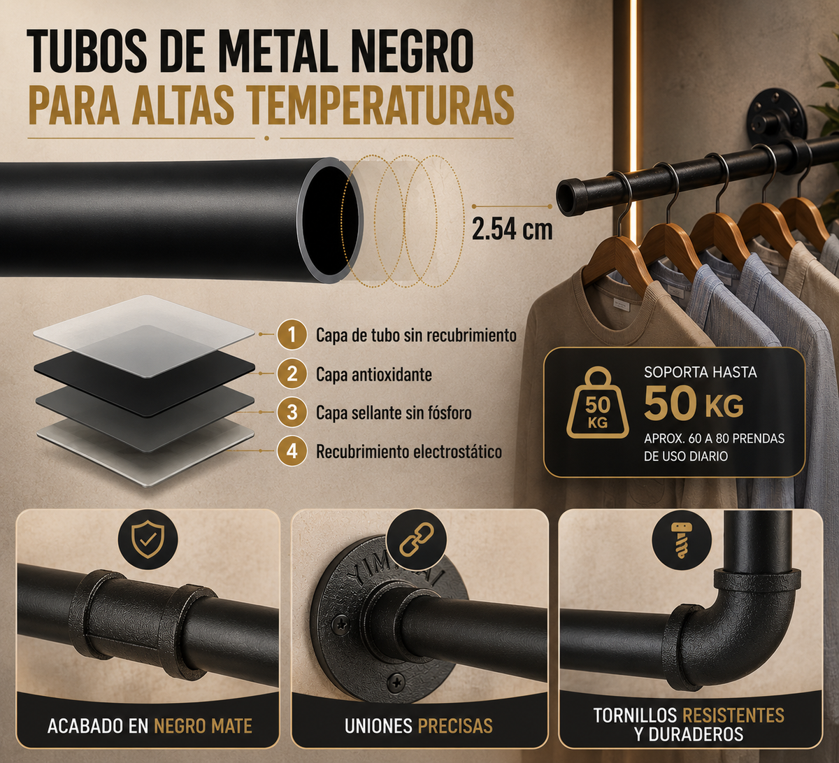 IronNest™ Perchero de Pared | Ahorra Espacio Con Estilo