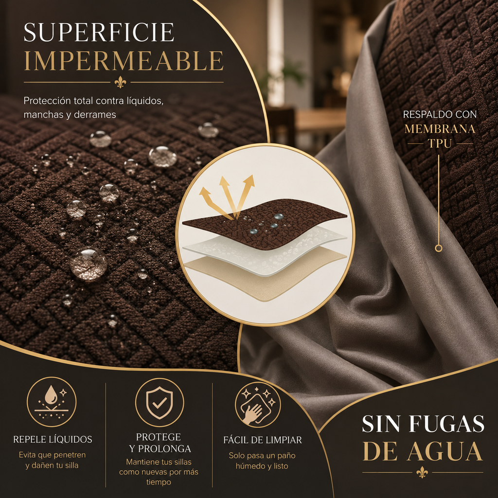 ProtectFit™ Fundas Protectoras para Silla 6 pzas. | Transforma tu Comedor en Minutos