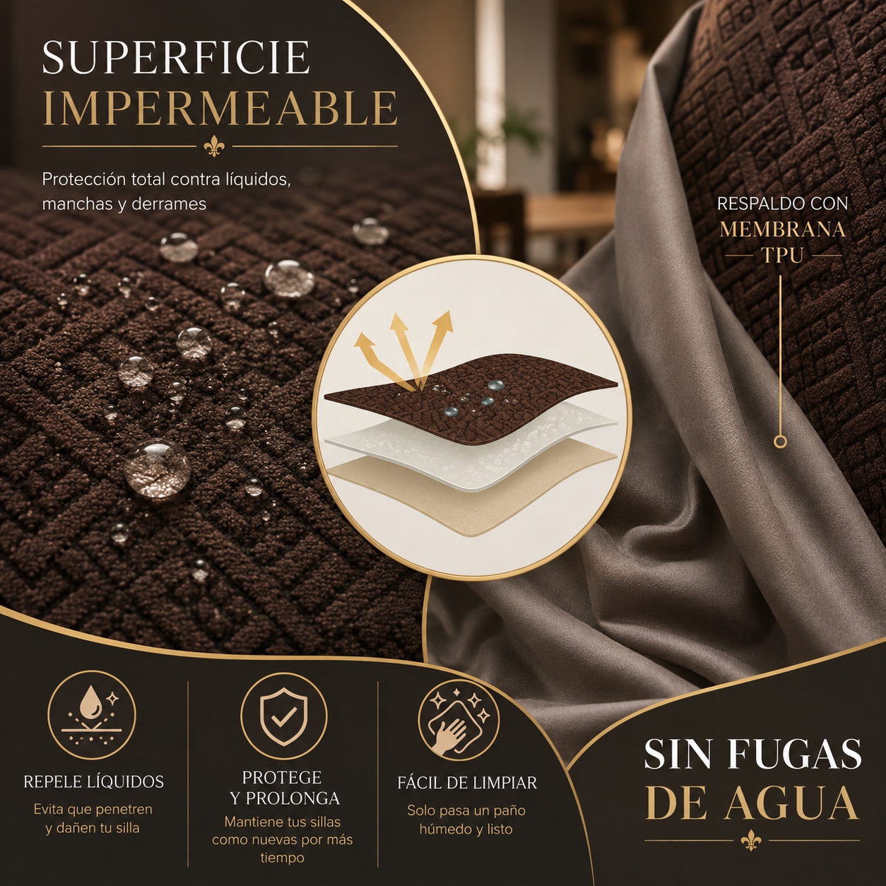 ProtectFit™ Fundas Protectoras para Silla 6 pzas. | Transforma tu Comedor en Minutos