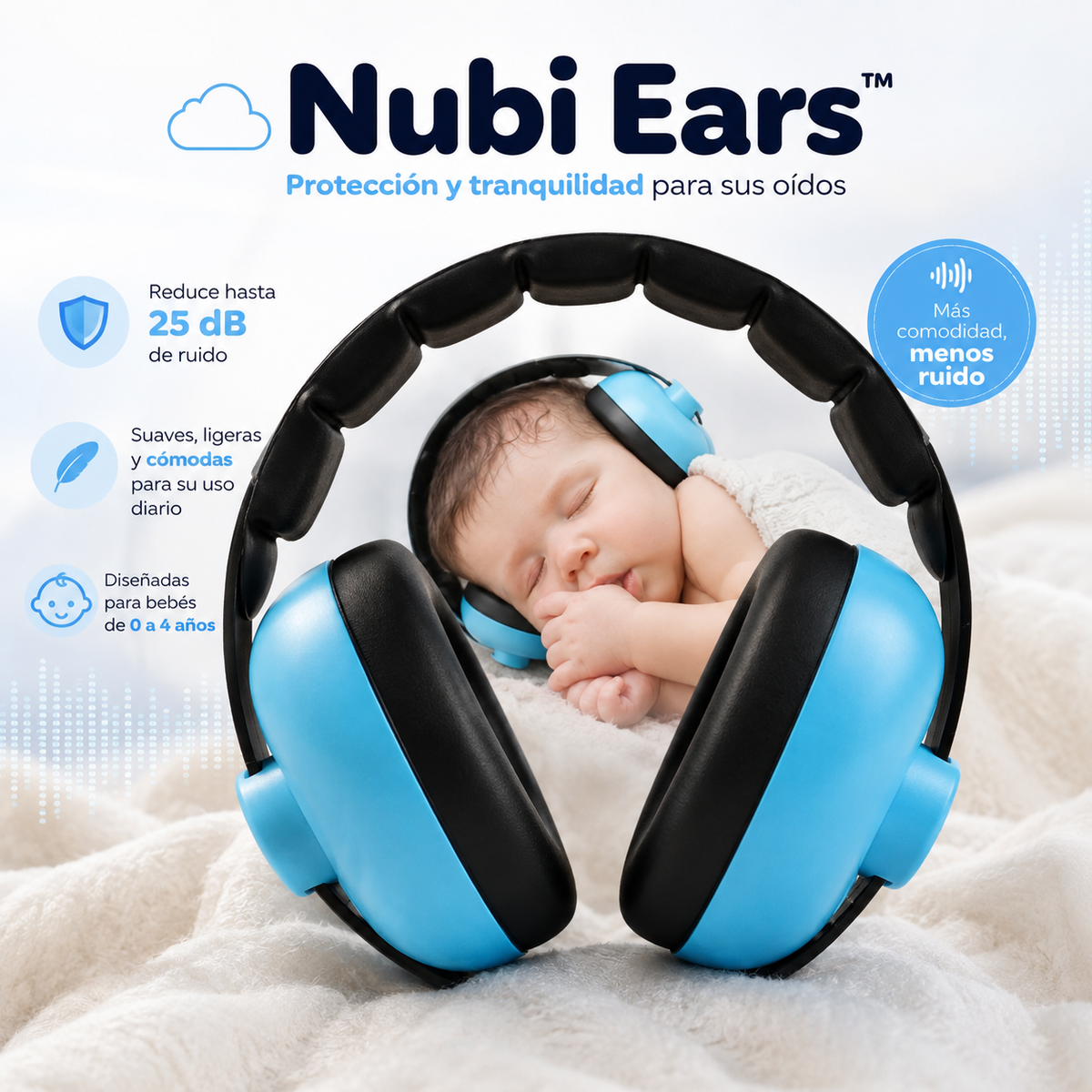 Nubi Ears™ | Orejeras Protectoras de Ruido para Bebé
