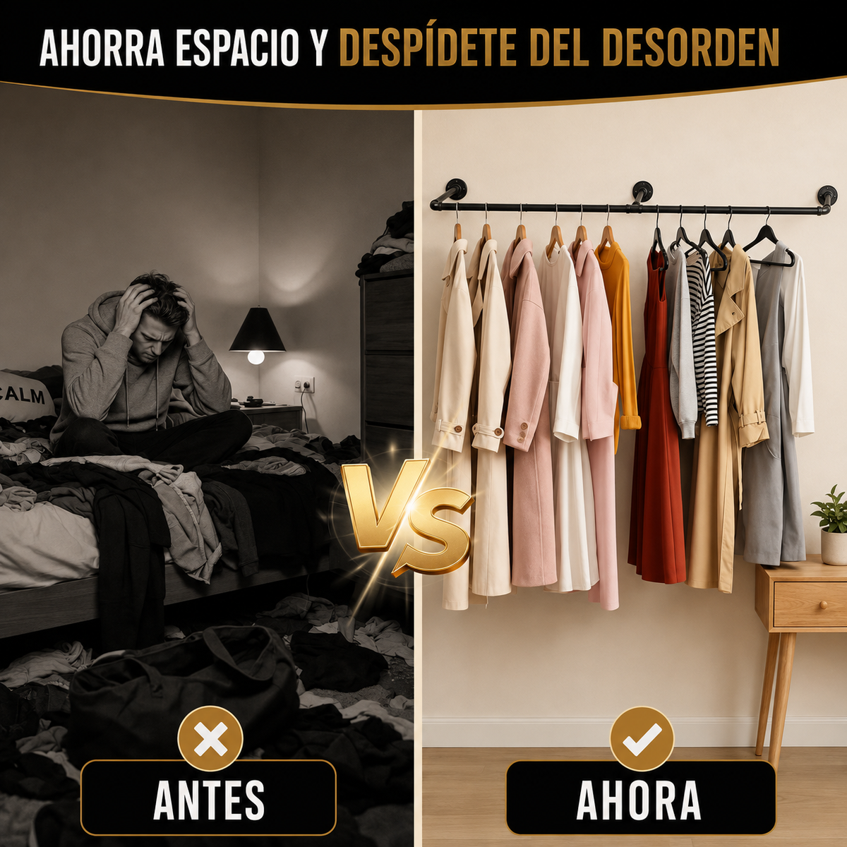 IronNest™ Perchero de Pared | Ahorra Espacio Con Estilo