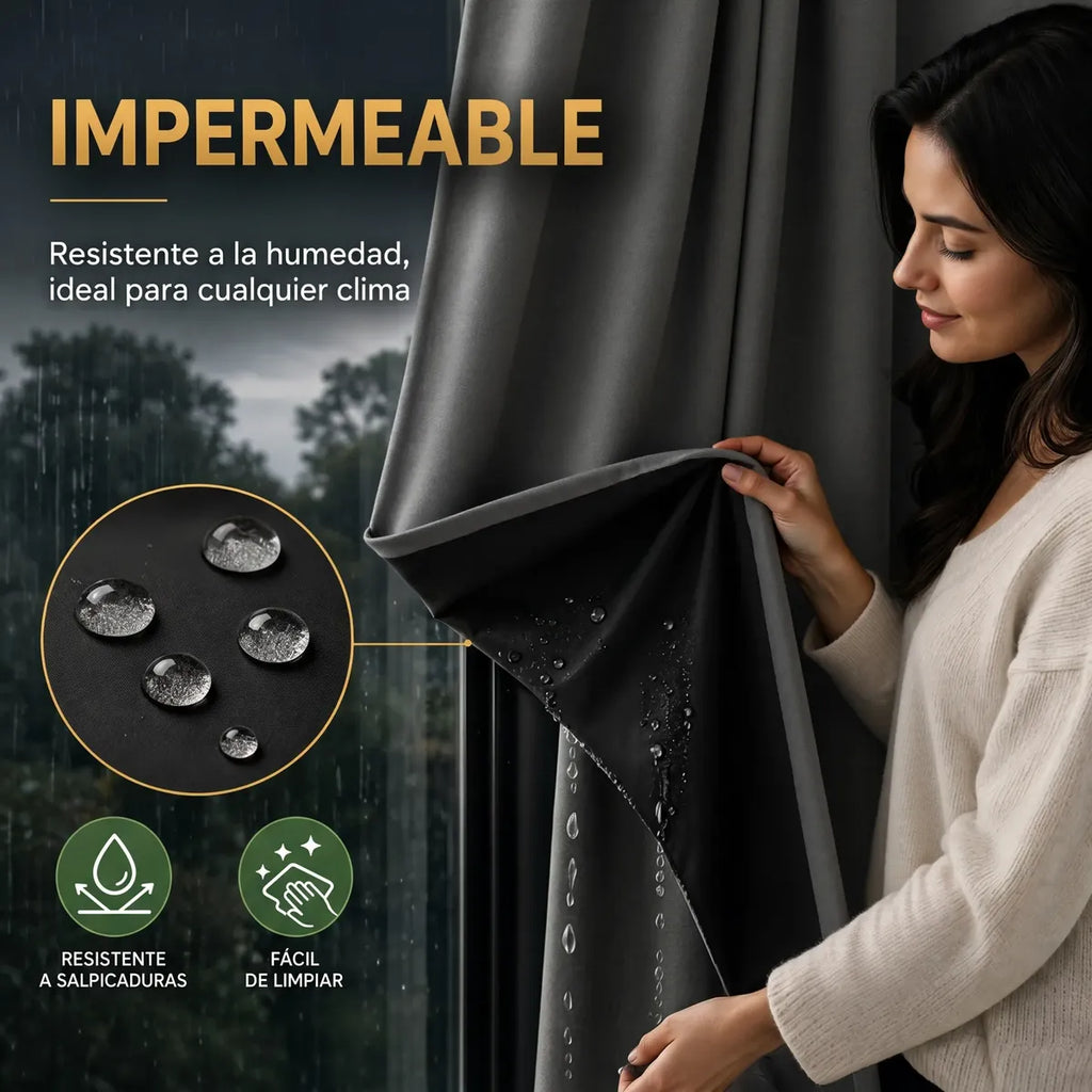 Umbrella™ 2 Cortinas Blackout Premium Aislantes de Luz y Calor