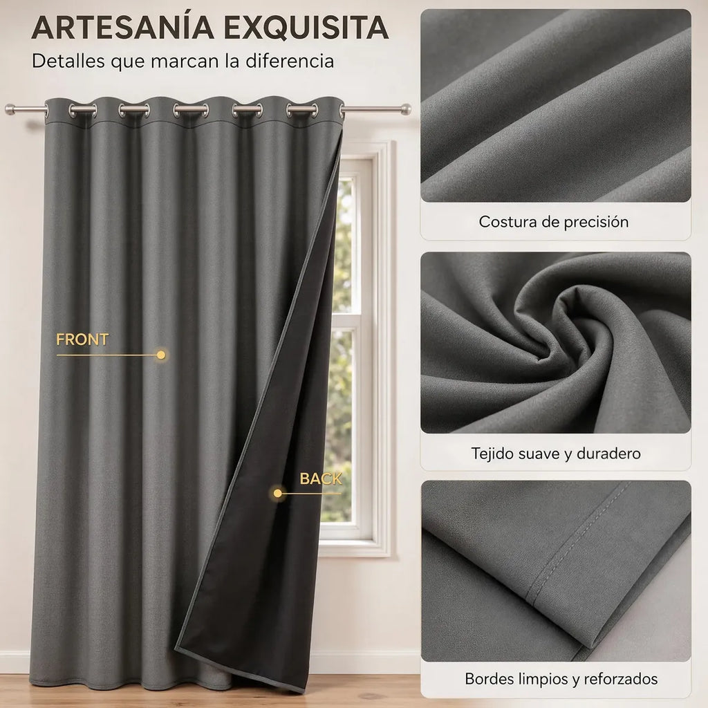 Umbrella™ 2 Cortinas Blackout Premium Aislantes de Luz y Calor