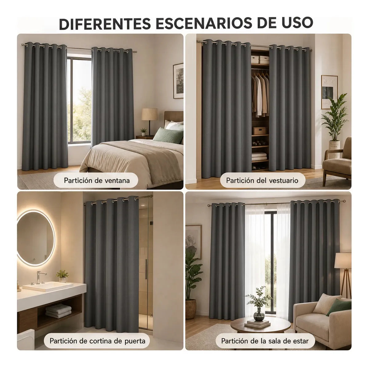 Umbrella™ 2 Cortinas Blackout Premium Aislantes de Luz y Calor