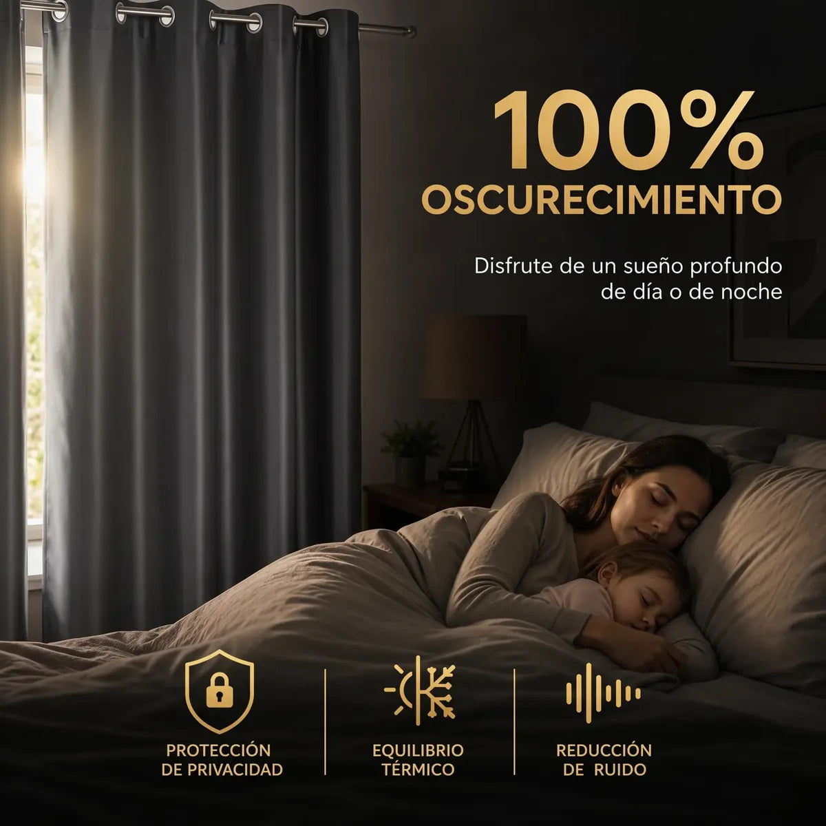 Umbrella™ 2 Cortinas Blackout Premium Aislantes de Luz y Calor
