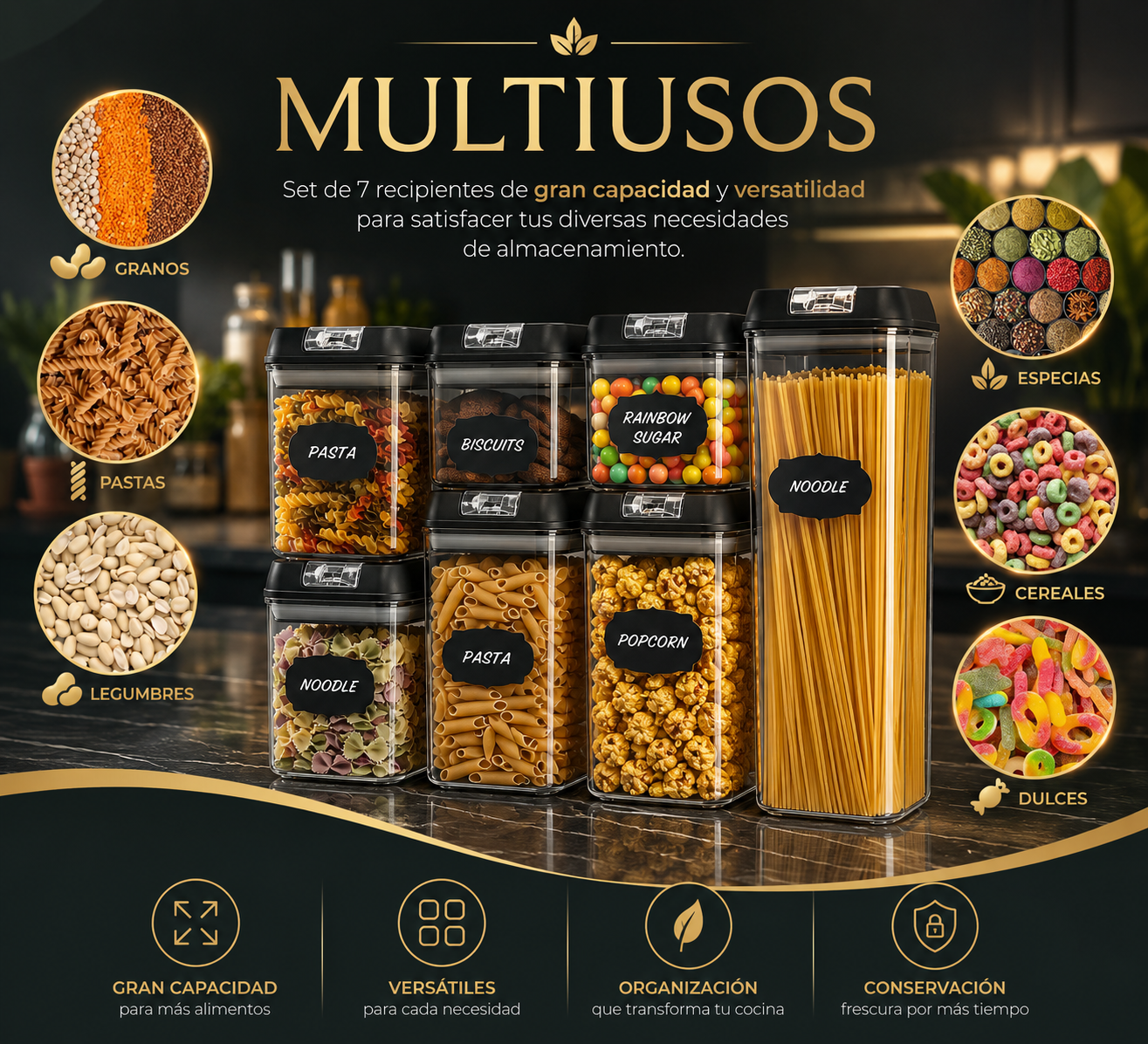EliteFresh™ Set de Contenedores Herméticos para una Cocina Más Organizada + Envío Gratis
