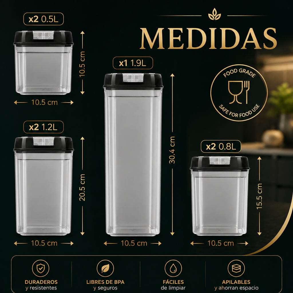 EliteFresh™ Set de Contenedores Herméticos para una Cocina Más Organizada + Envío Gratis
