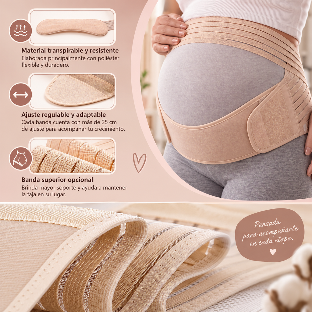 Amora™ | Faja de Soporte para Embarazo | Alivia la Presión y el Peso en tu Espalda